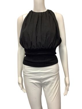 Esse Studios Women's Top Sleeveless Cotton Ribbed Black Size: 8